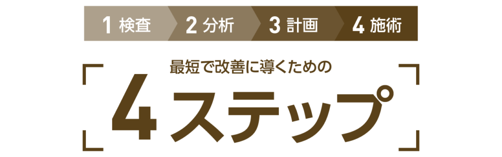 最短で改善に導くための4ステップ